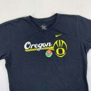 Nike Oregon Ducks 2010 Rose Bowl T Shirt Womens Medium Black College University